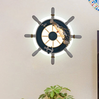 Vivolux | Rudder nachttafel wandlamp acryl LED creatieve wand sconces verlichting in lichtblauw/wit