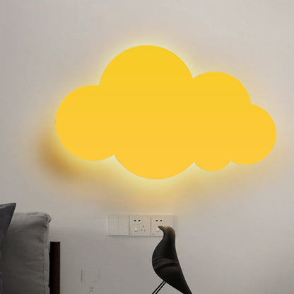 Vivolux | Cartoon LED Wandmontageverlichting Roze/Geel/Blauw Wolk Oppervlak Wandlamp met Metalic Lampenkap