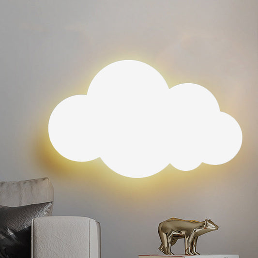 Vivolux | Cartoon LED Wandmontageverlichting Roze/Geel/Blauw Wolk Oppervlak Wandlamp met Metalic Lampenkap