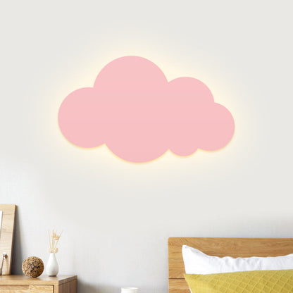 Vivolux | Cartoon LED Wandmontageverlichting Roze/Geel/Blauw Wolk Oppervlak Wandlamp met Metalic Lampenkap
