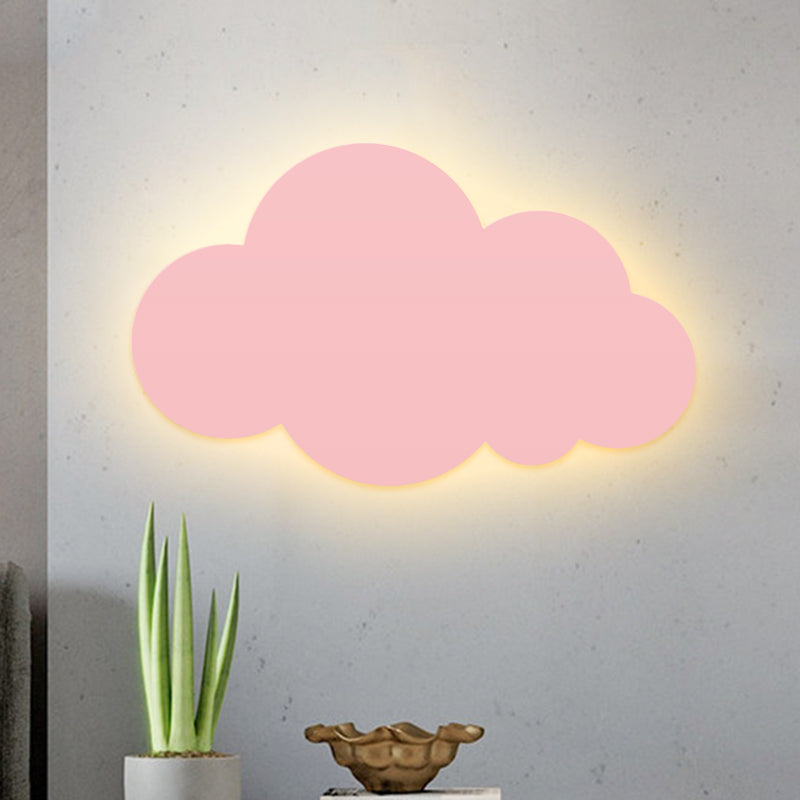 Vivolux | Cartoon LED Wandmontageverlichting Roze/Geel/Blauw Wolk Oppervlak Wandlamp met Metalic Lampenkap