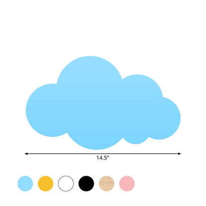 Vivolux | Cartoon LED Wandmontageverlichting Roze/Geel/Blauw Wolk Oppervlak Wandlamp met Metalic Lampenkap
