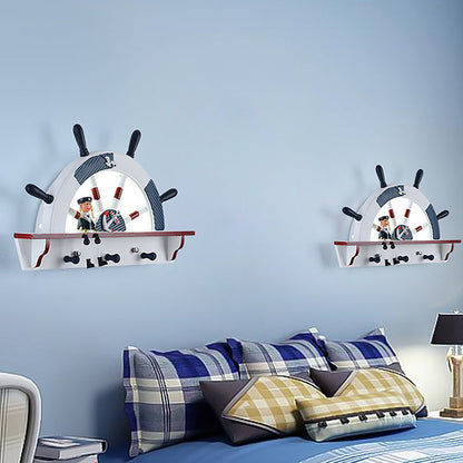 Vivolux | Witte Semi-Rudder Wandlamp Kids LED Houten Wandlamp met Acryl Shade, Warm/Wit Licht