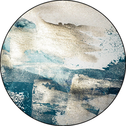 Vivolux | Blauer industrieller Teppich Polyester abstraktes Sterne-Muster Teppich haustierfreundlich waschbar rutschfester Teppich für das Schlafzimmer