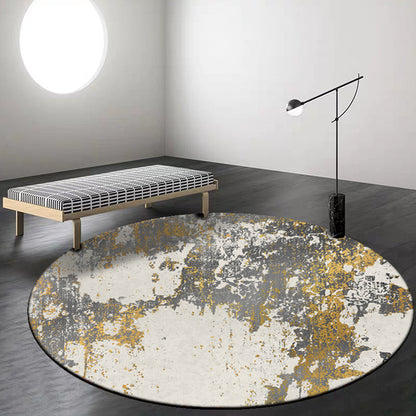 Vivolux | Grau Abstract Teppich Synthetik Industrie Teppich Waschbar Anti-Rutsch Rücken Teppich zur Dekoration