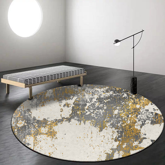 Vivolux | Grau Abstract Teppich Synthetik Industrie Teppich Waschbar Anti-Rutsch Rücken Teppich zur Dekoration