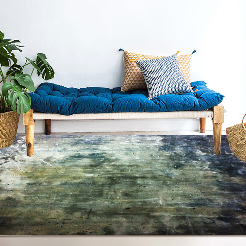 Vivolux | Dunkelgrauer Industrieteppich Polyester Abstraktes Muster Teppich Haustierfreundlich Rutschfest Waschbarer Bereich Teppich für Wohnzimmer