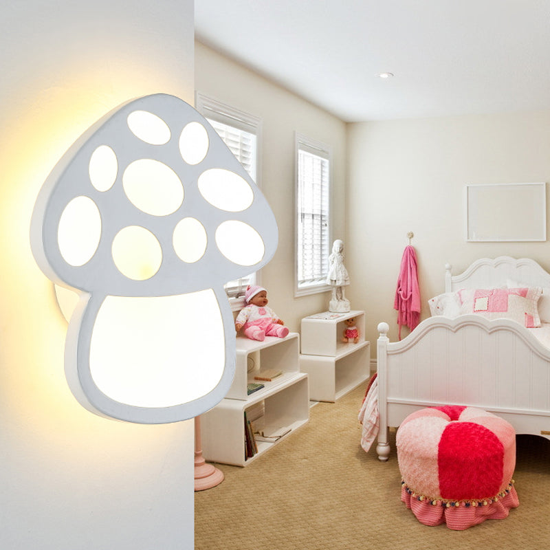 Vivolux | Kinderen Slim Paddenstoel Wandlamp Acryl Wit LED Wandlamp voor Hal Badkamer