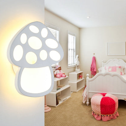 Vivolux | Kinderen Slim Paddenstoel Wandlamp Acryl Wit LED Wandlamp voor Hal Badkamer