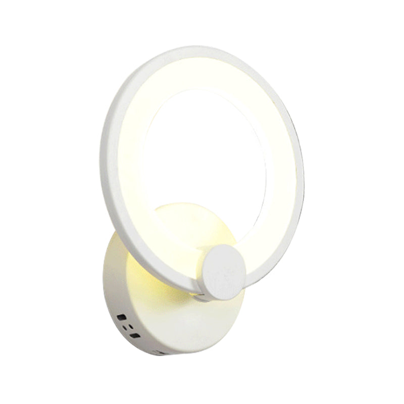 Vivolux | Nordic Style Witte Wandlamp met Ring Acryl LED Wandlamp voor Badkamer Gang