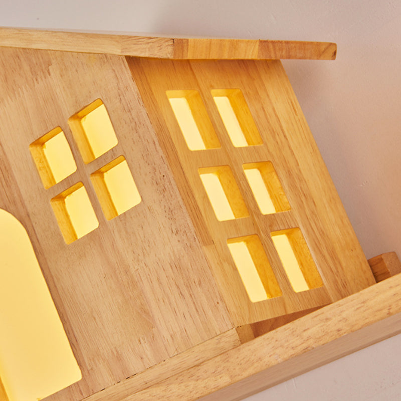 Vivolux | Wood House Wandlamp Trap Woonkamer Hedendaagse Sconces Lamp in Beige