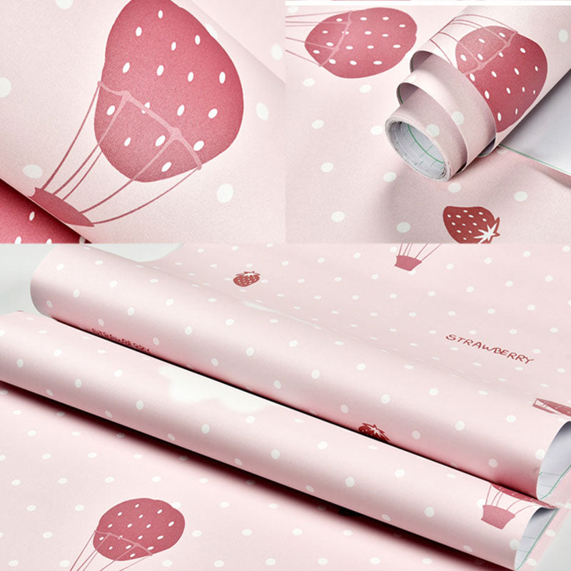 Vivolux | Feuerballon Wandkunst in sanften Farben Vinyl-Tapete für das Kinderzimmer, selbstklebend, 64,6 Quadratfuß.