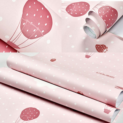 Vivolux | Feuerballon Wandkunst in sanften Farben Vinyl-Tapete für das Kinderzimmer, selbstklebend, 64,6 Quadratfuß.