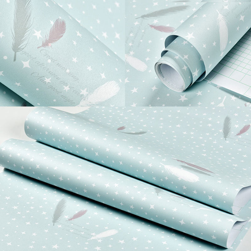 Vivolux | Cartoon patroon wandbekleding in roze en blauw jongens- of meisjeskamer behangrol, 64,6 vierkante voet.