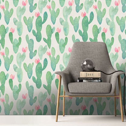 Vivolux | Waterdichte Cactus Wandbekleding Pleisterbehangrol voor Kinderen, Eenvoudig te Verwijderen