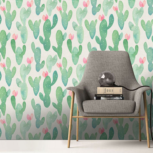 Vivolux | Waterdichte Cactus Wandbekleding Pleisterbehangrol voor Kinderen, Eenvoudig te Verwijderen