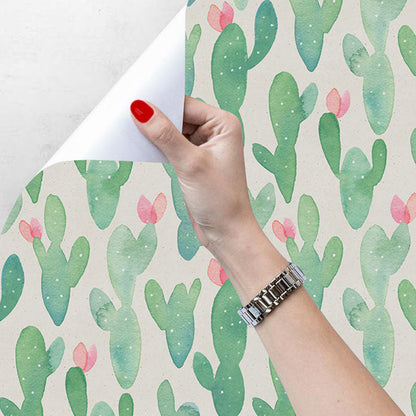 Vivolux | Waterdichte Cactus Wandbekleding Pleisterbehangrol voor Kinderen, Eenvoudig te Verwijderen