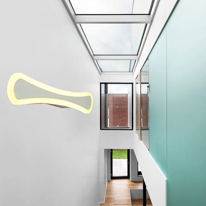 Vivolux | Einfache Stillineare Wandlampe Acryl Weiß Finish Wandlicht für Schlafzimmer Badezimmer