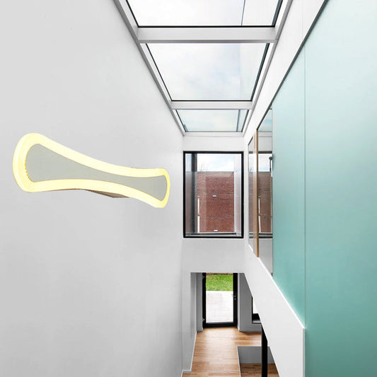 Vivolux | Einfache Stillineare Wandlampe Acryl Weiß Finish Wandlicht für Schlafzimmer Badezimmer