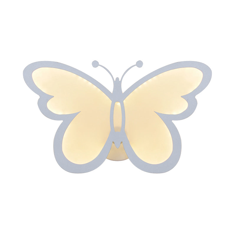 Vivolux | Kinder Wandschalen Weiße Schmetterlingsform Acryl Wandleuchte für Schlafzimmer Esszimmer
