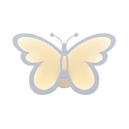 Vivolux | Kinder Wandschalen Weiße Schmetterlingsform Acryl Wandleuchte für Schlafzimmer Esszimmer