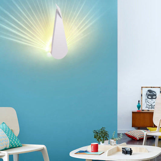 Vivolux | Pauwenvormige Wandlamp Dier Metalen Wandlamp für Wohnzimmer Esszimmer
