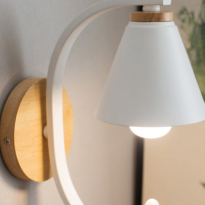 Vivolux | Nordic Style Kegelförmige Wandlampe mit Vogel 1 Kopf Metall Wandleuchte für Schlafzimmer Flur