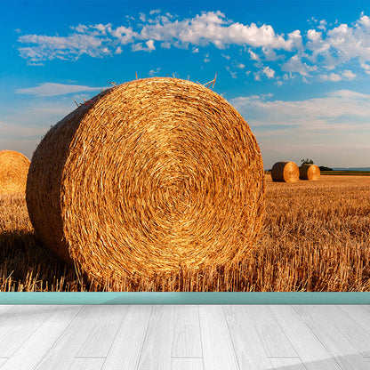 Vivolux | Moderne Scenery Gestapelde Hooi Muur Donkere Kleur Vlekbestendige Wanddecoratie voor Slaapkamer