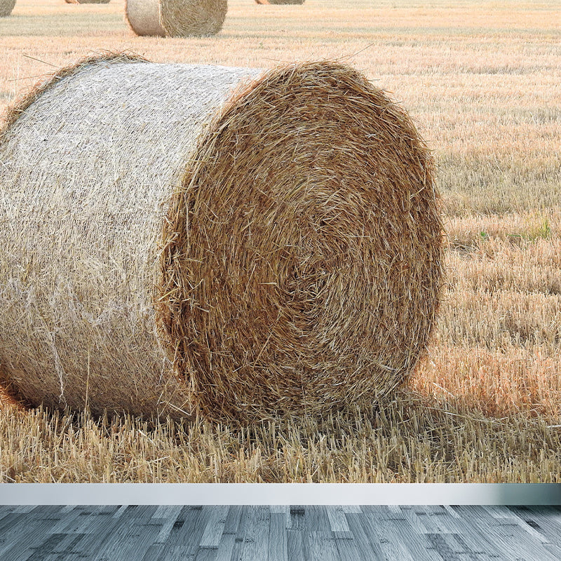 Vivolux | Moderne Scenery Gestapelde Hooi Muur Donkere Kleur Vlekbestendige Wanddecoratie voor Slaapkamer
