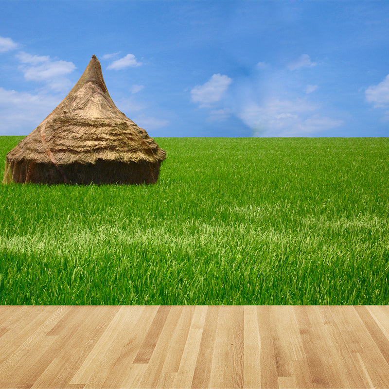 Vivolux | Moderne Scenery Gestapelde Hooi Muur Donkere Kleur Vlekbestendige Wanddecoratie voor Slaapkamer