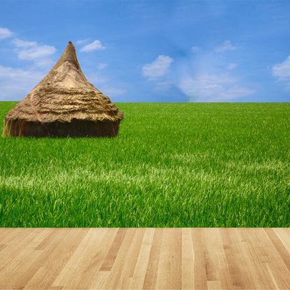 Vivolux | Moderne Scenery Gestapelde Hooi Muur Donkere Kleur Vlekbestendige Wanddecoratie voor Slaapkamer