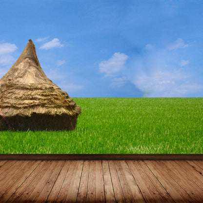 Vivolux | Moderne Scenery Gestapelde Hooi Muur Donkere Kleur Vlekbestendige Wanddecoratie voor Slaapkamer