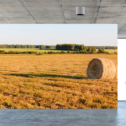 Vivolux | Farmland Heuballen Wandtapete Zeitgenössisches Vliesbehang Wanddekoration für Zuhause
