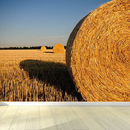 Vivolux | Farmland Heuballen Wandtapete Zeitgenössisches Vliesbehang Wanddekoration für Zuhause