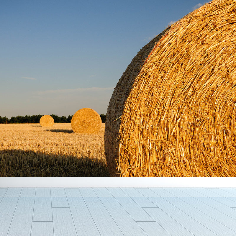 Vivolux | Farmland Heuballen Wandtapete Zeitgenössisches Vliesbehang Wanddekoration für Zuhause