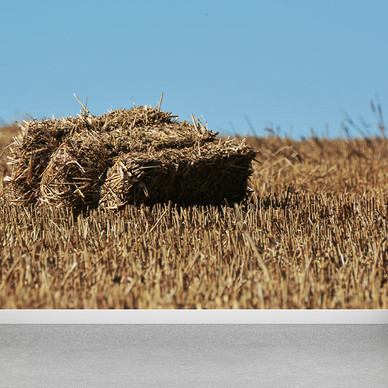 Vivolux | Farmland Heuballen Wandtapete Zeitgenössisches Vliesbehang Wanddekoration für Zuhause