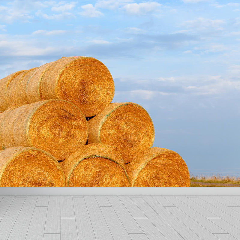 Vivolux | Feuchtigkeitsresistente Heuballen-Murale Personalisierte Moderne Wandverkleidung für Hausinterieur