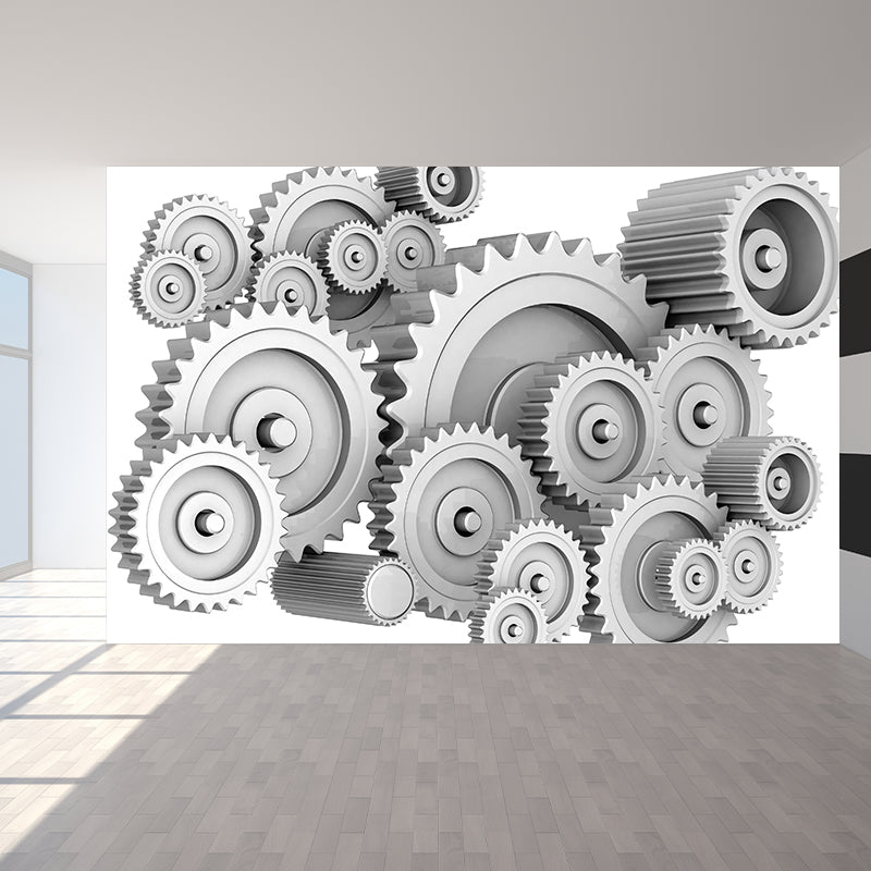 Vivolux | Dunkle Farbgear Tapete Mural Metall Steampunk Wasserabdichtung Wandkunst für Garage