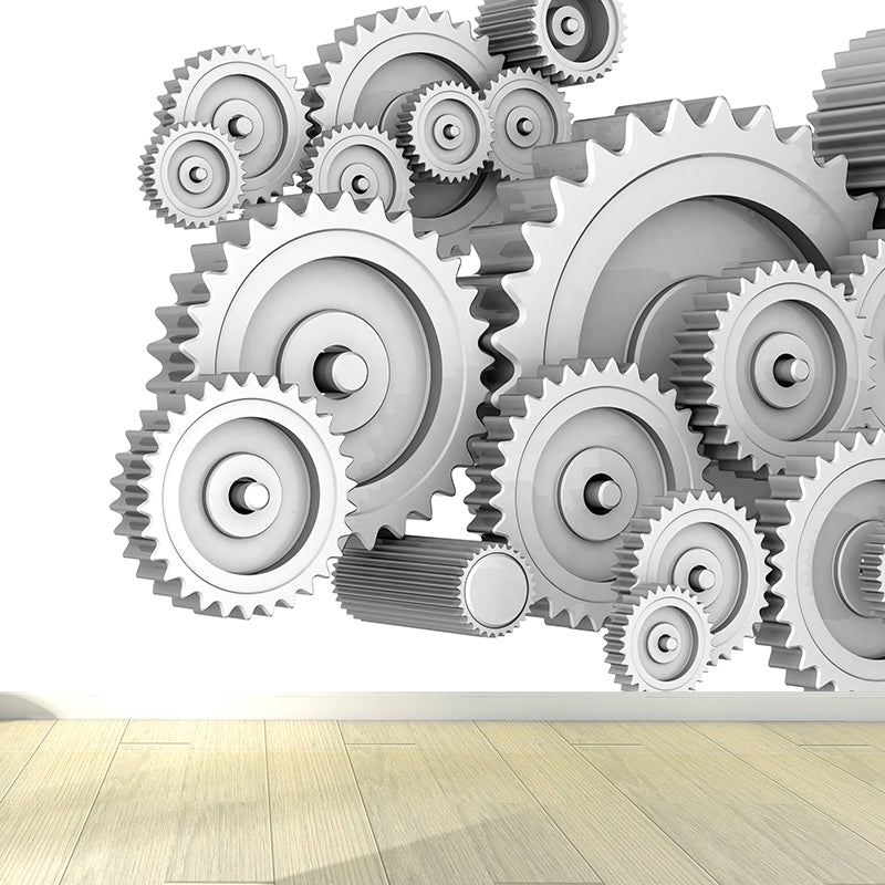 Vivolux | Dunkle Farbgear Tapete Mural Metall Steampunk Wasserabdichtung Wandkunst für Garage