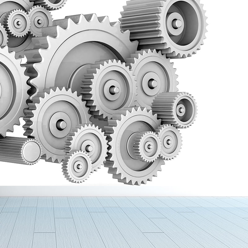 Vivolux | Dunkle Farbgear Tapete Mural Metall Steampunk Wasserabdichtung Wandkunst für Garage