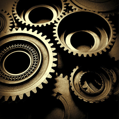 Vivolux | Dunkle Farbgear Tapete Mural Metall Steampunk Wasserabdichtung Wandkunst für Garage