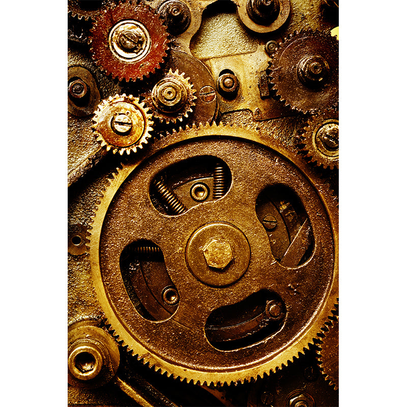 Vivolux | Fotografisches Zahnrad Tapete für Hausinterieur, Sanfte Farbe, Anpassbare Größe