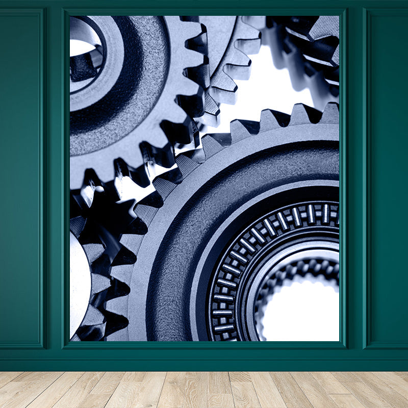 Vivolux | Fotografisches Zahnrad Tapete für Hausinterieur, Sanfte Farbe, Anpassbare Größe