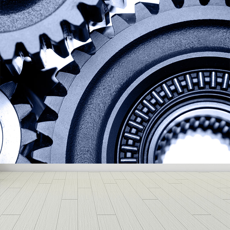 Vivolux | Fotografisches Zahnrad Tapete für Hausinterieur, Sanfte Farbe, Anpassbare Größe