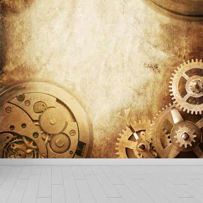 Vivolux | Fotografisches Zahnrad Tapete für Hausinterieur, Sanfte Farbe, Anpassbare Größe
