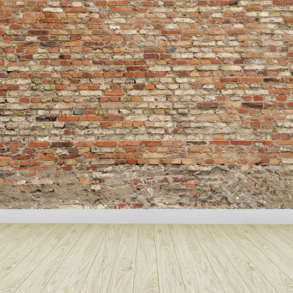 Vivolux | Ganze Ziegelmauer Wandmural Lichtfarbe Vlies Wandkunst für Wohnkultur, Maßgeschneidert
