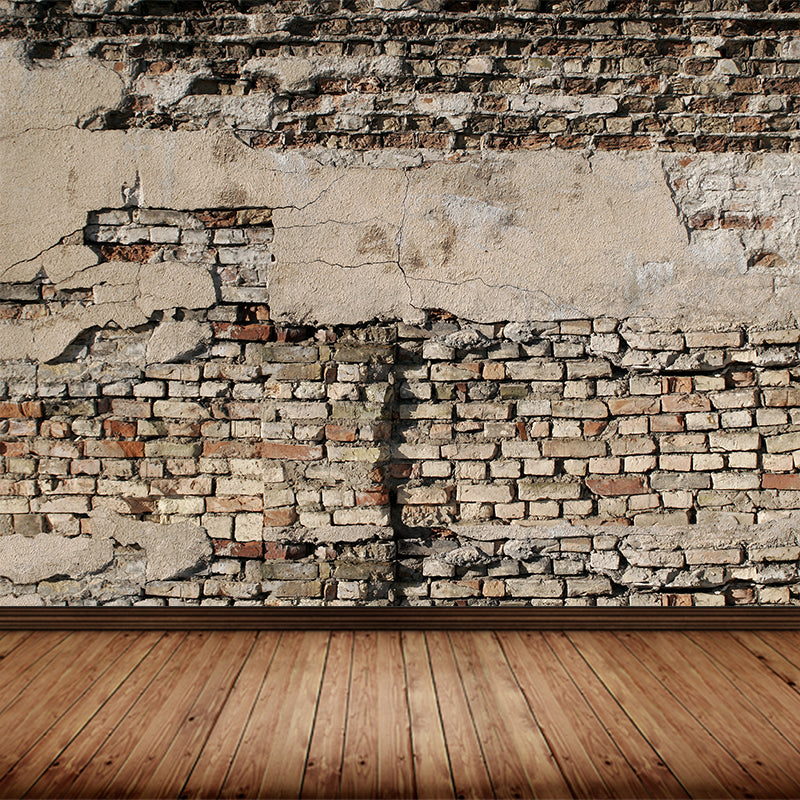 Vivolux | Ganze Ziegelmauer Wandmural Lichtfarbe Vlies Wandkunst für Wohnkultur, Maßgeschneidert