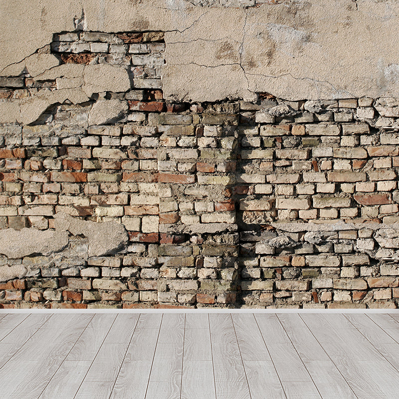 Vivolux | Ganze Ziegelmauer Wandmural Lichtfarbe Vlies Wandkunst für Wohnkultur, Maßgeschneidert