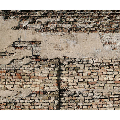 Vivolux | Ganze Ziegelmauer Wandmural Lichtfarbe Vlies Wandkunst für Wohnkultur, Maßgeschneidert