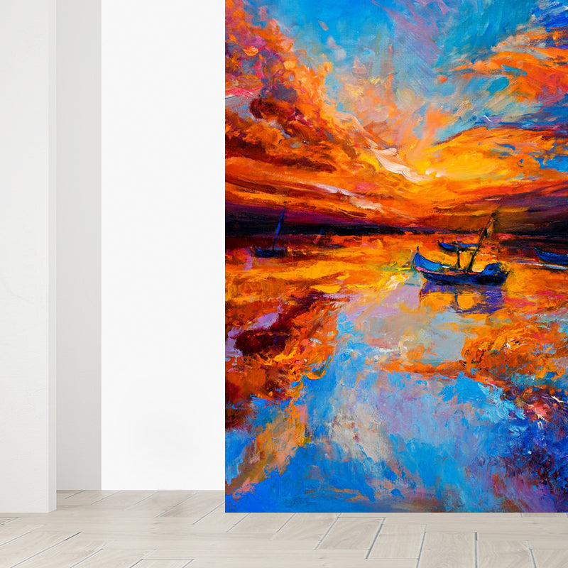 Vivolux | Klassische Ölmalerei Landschaft Wandtattoo Helle Farbe Fleckenresistente Wanddekoration für Zimmer